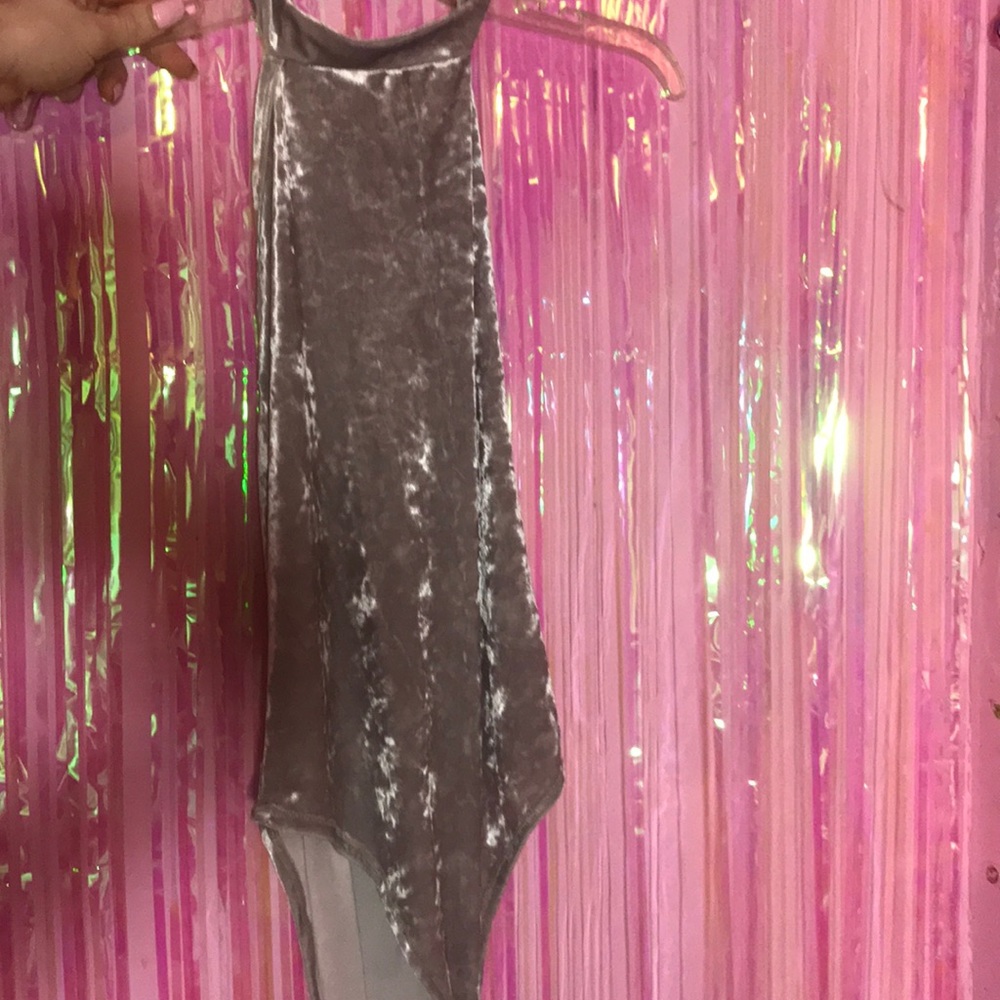 Crushed velvet bodysuit